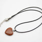 Collier pendentif Coeur en pierre de sable, bijou chakra en forme de coeur
